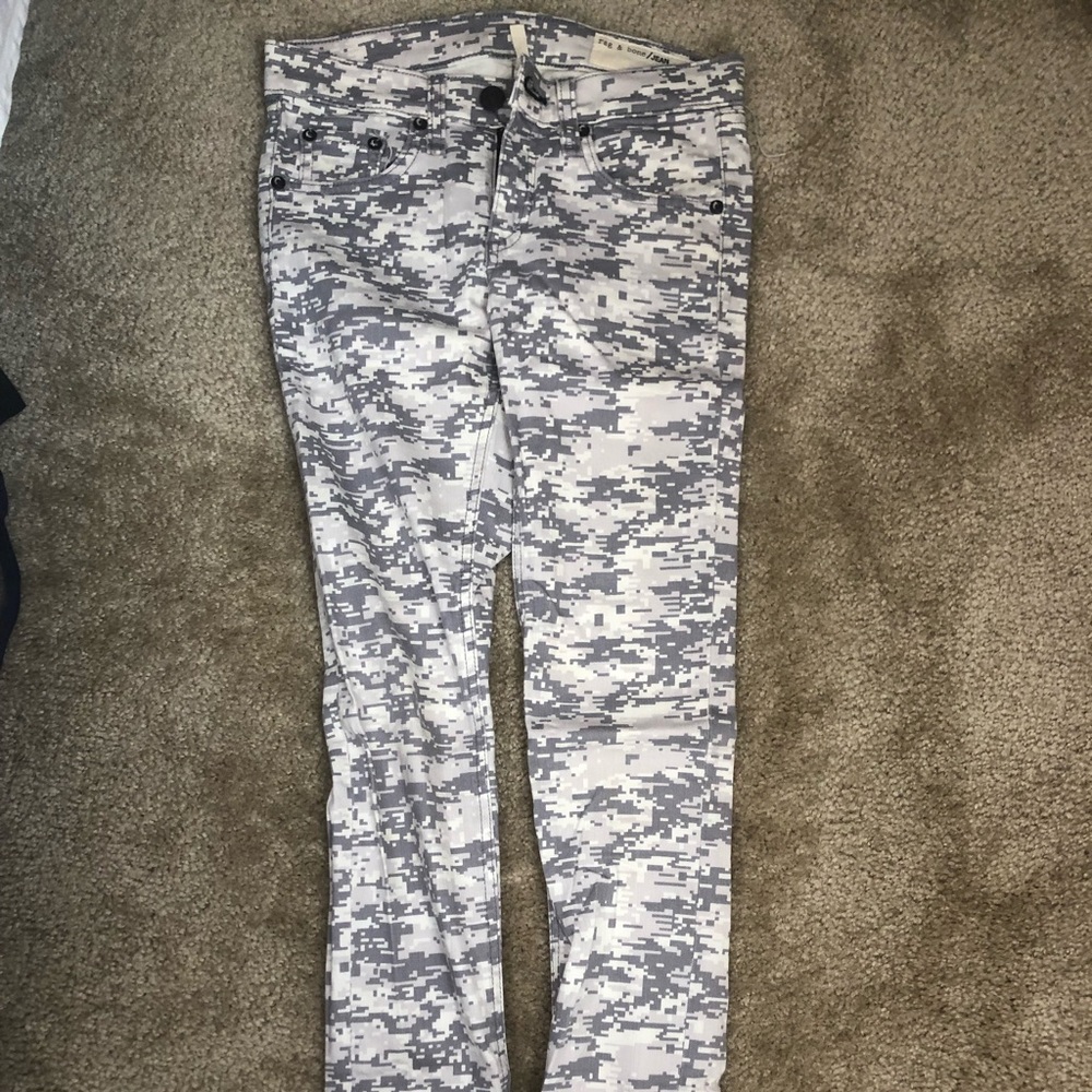 Rag and Bone Grey Camo jeans